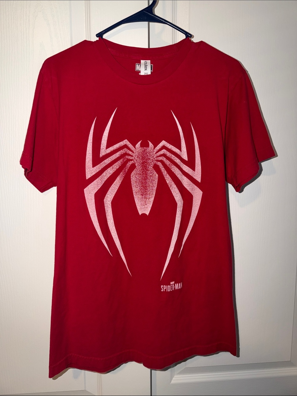 Marvel Red Spider Emblem Short Sleeve Tee - Men's Shirt